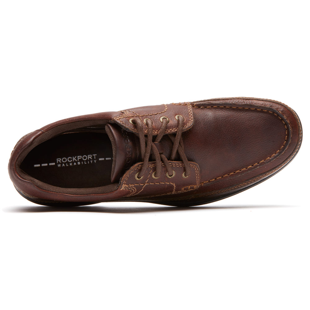 Oxfords Rockport Hombre Mexico - Banni Marrom Oscuro - VLBID3428